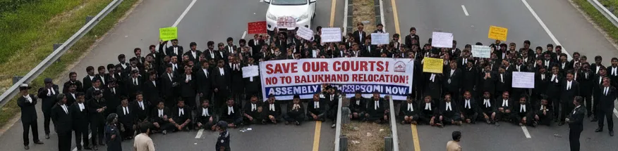 Puri Lawyers Block NH at Malatipatpur Over Proposed Court Relocation Near Balukhand Sanctuary