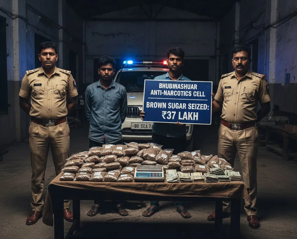 Brown Sugar Worth Rs 37 Lakh Seized in Bhubaneswar, Three Drug Peddlers Arrested