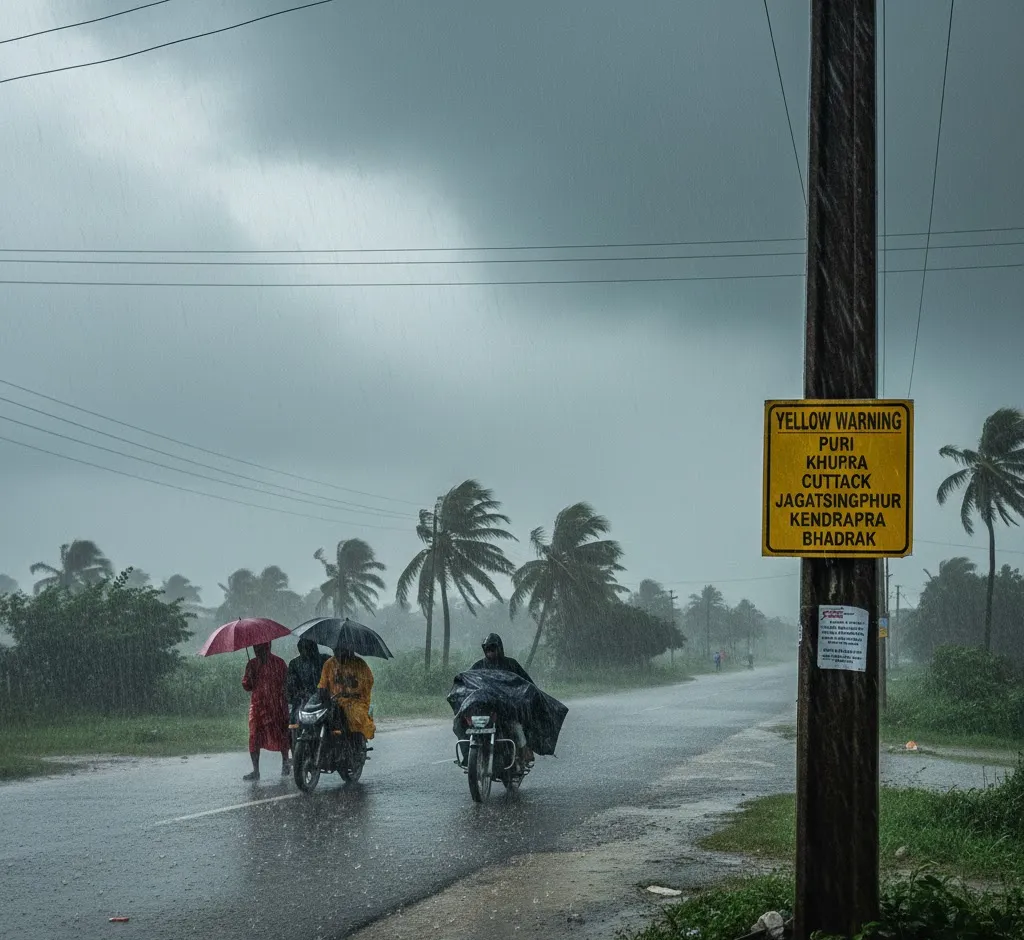 Low-Pressure System Over Bay of Bengal to Bring Rainfall Across Odisha, Yellow Warning Issued