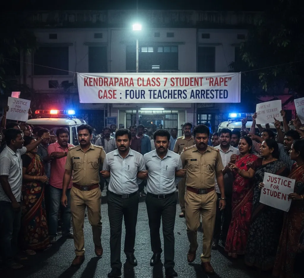 Five School Staff Arrested in Kendrapara After Sexual Assault Allegation Involving Class 7 Student