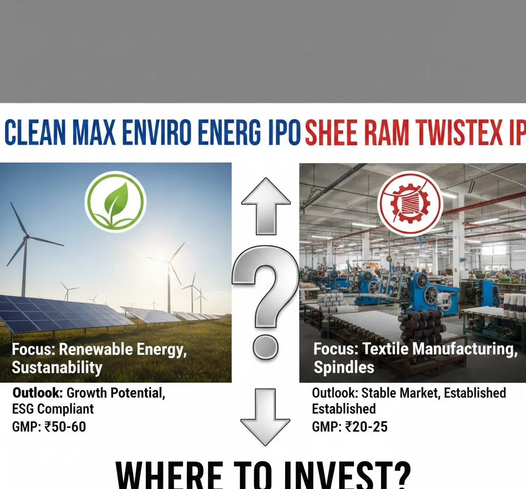 Clean Max Enviro Energy vs Shree Ram Twistex IPO: Where to Invest? Check GMP Insights