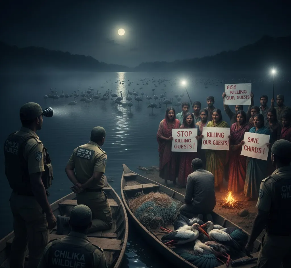 Alarm Over Migratory Bird Poaching at Chilika Lake in Odisha