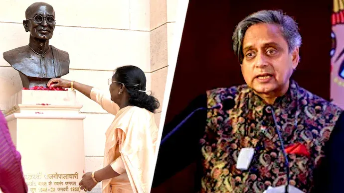 Shashi Tharoor Welcomes Bust of C Rajagopalachari at Rashtrapati Bhavan, Says His Values Still Relevant