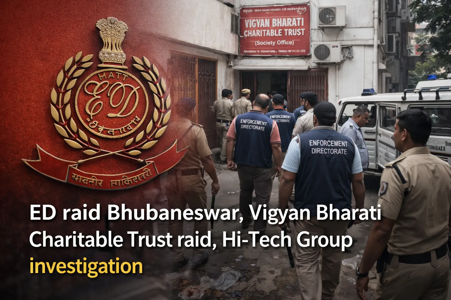 ED Raids Vigyan Bharati Charitable Trust in Bhubaneswar Over Alleged Land Fraud and Money Laundering