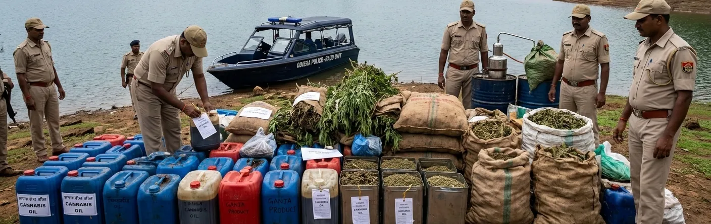 From Ganja to Liquid Gold: Odisha Police Trace Mastermind in ₹200 Crore Cannabis Oil Racket