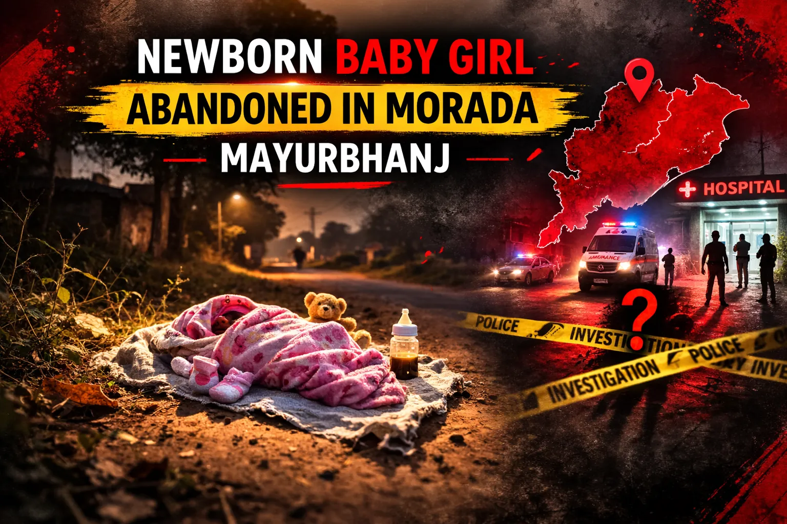 Newborn Baby Girl Abandoned Again in Mayurbhanj’s Morada Area