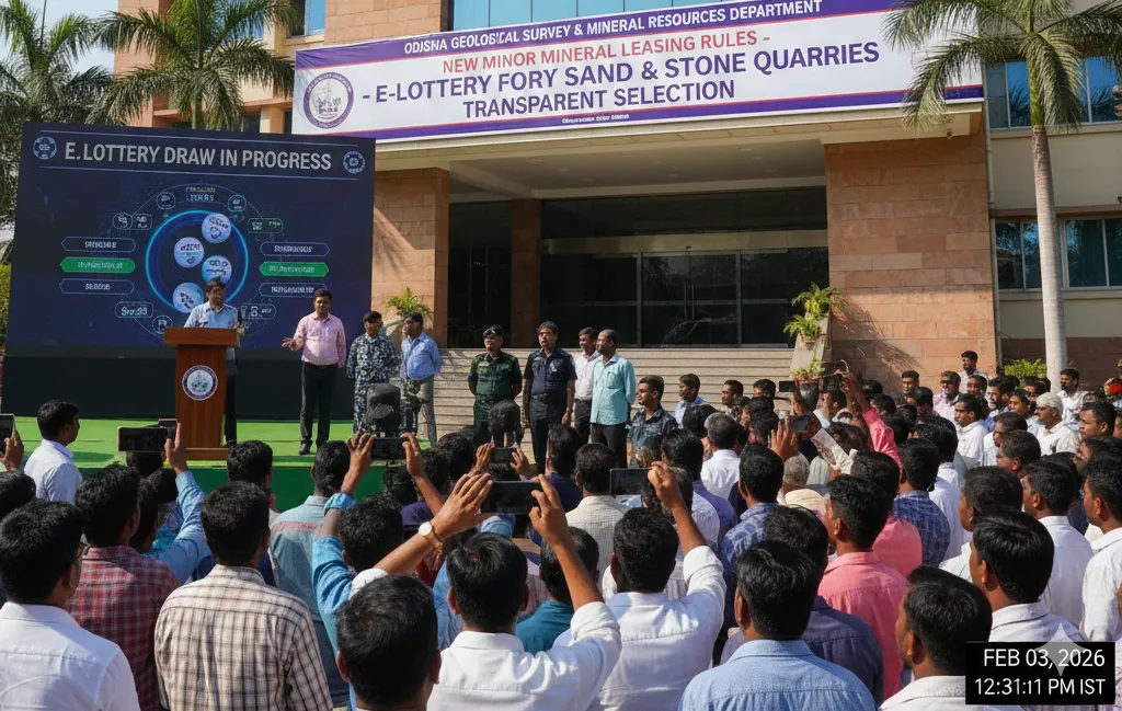 Odisha Introduces E-Lottery System and Price Cap for Minor Mineral Leasing