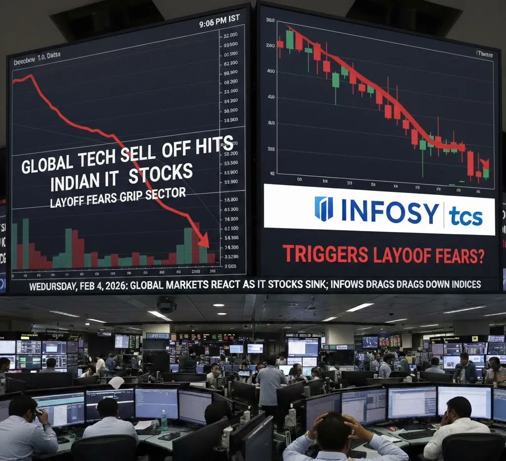 Why Infosys, TCS and Other IT Stocks Are Falling Together as AI Panic Hits Global Tech