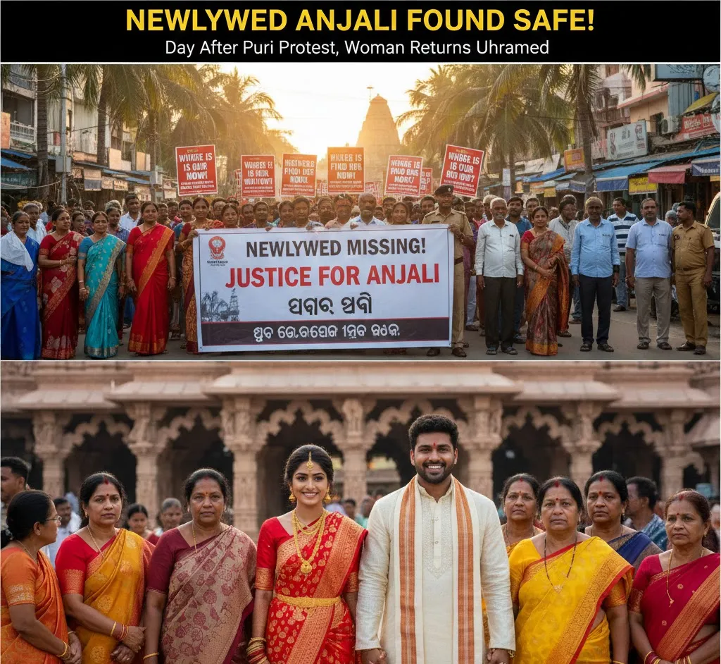 Missing Newlywed Woman Traced in Puri; Tension Eases After Allegations Spark Protest