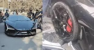 Lamborghini Mounts Footpath in Kanpur After Driver’s Alleged Seizure, Pedestrian Injured