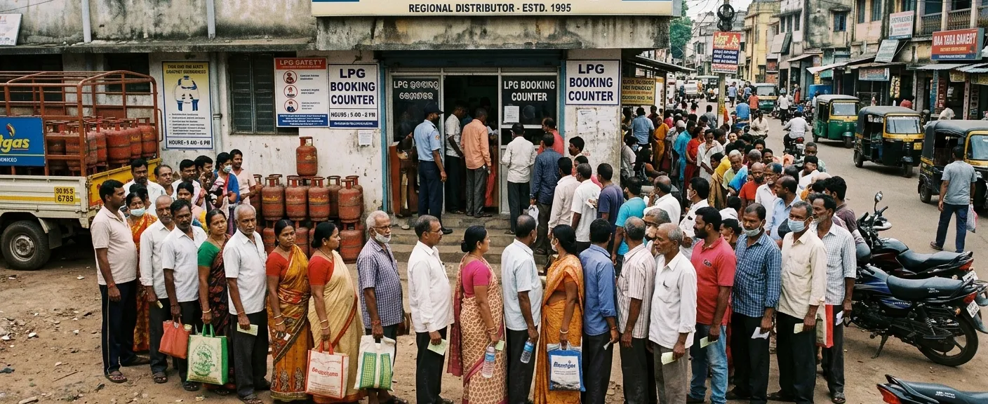 କଟକରେ ଏଲପିଜି ଗ୍ୟାସ୍ କ୍ରୟକୁ ନେଇ ଆତଙ୍କ: ଗ୍ୟାସ୍ ଏଜେନ୍ସି ସମ୍ମୁଖରେ ଲମ୍ବା ଲାଇନ୍