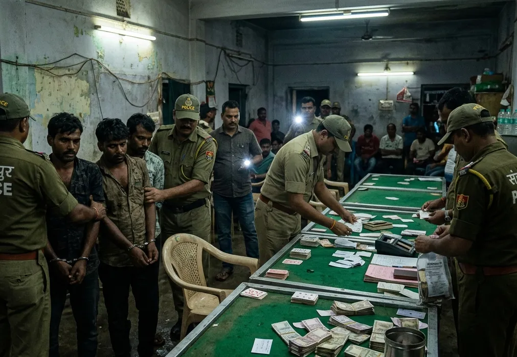 ସମ୍ବଲପୁରରେ ଜୁଆ ଆଡ୍ଡାରେ ପୋଲିସ ଚଢ଼ାଉ: ୧୧ ଜଣ ଗିରଫ