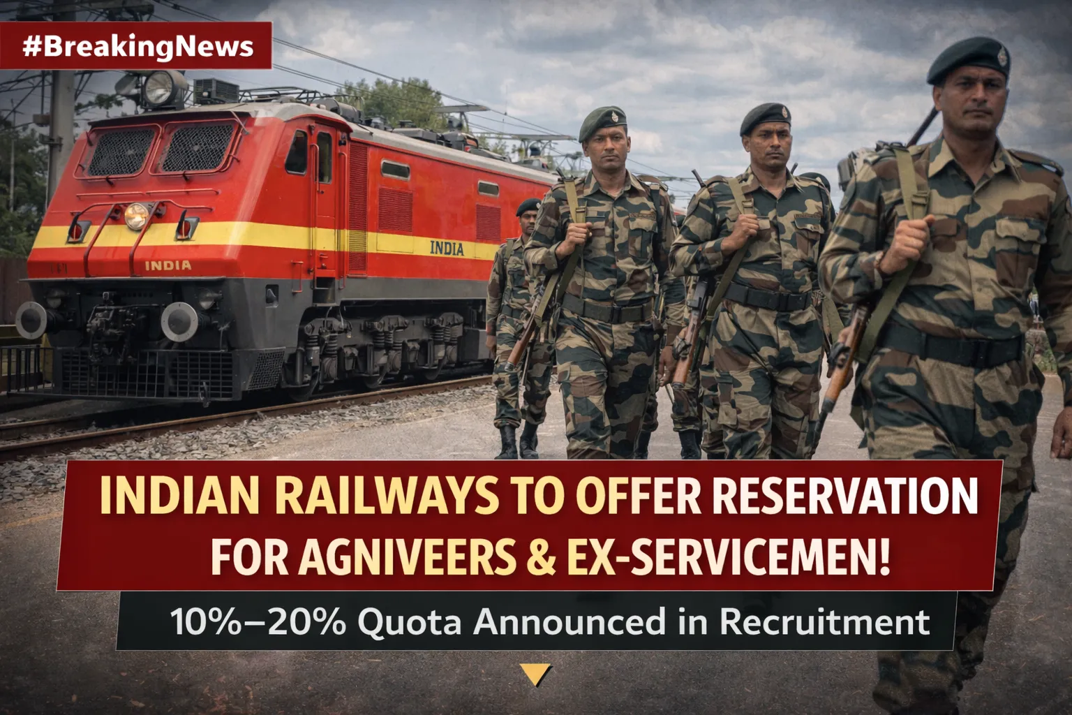 Indian Railways Announces Reservation for Agniveers and Ex-Servicemen in Recruitment