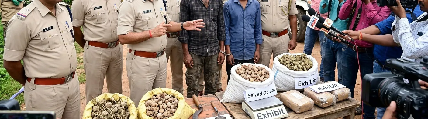 କେଉଁଝରରେ ଅବୈଧ ଅଫିମ ଚାଷ ମାମଲା: ୫୦ ଦିନ ପରେ ୪ ଜଣ ଗିରଫ