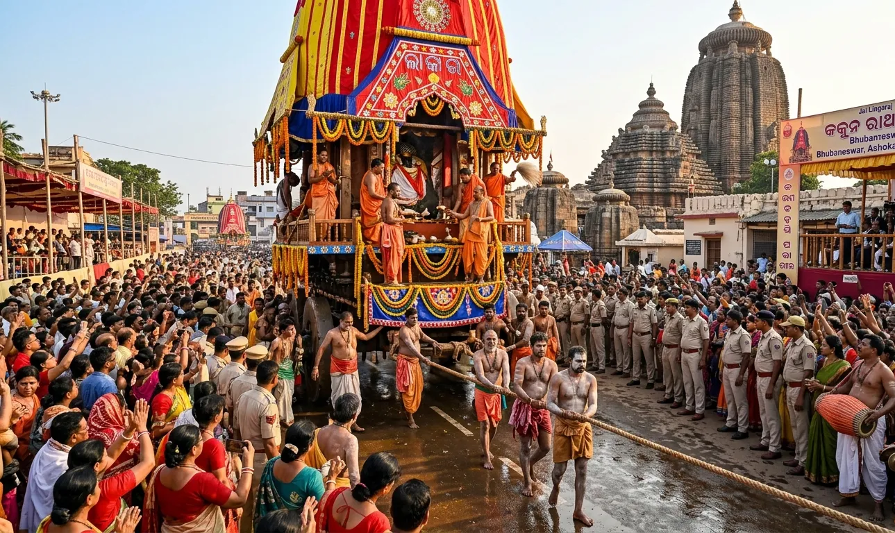 ଭୁବନେଶ୍ୱରରେ ଲିଙ୍ଗରାଜଙ୍କ ରୁକୁଣା ରଥଯାତ୍ରା ଆରମ୍ଭ; ଜାଣନ୍ତୁ ପୂଜା ପାଳା ଓ ସମୟସୂଚୀ