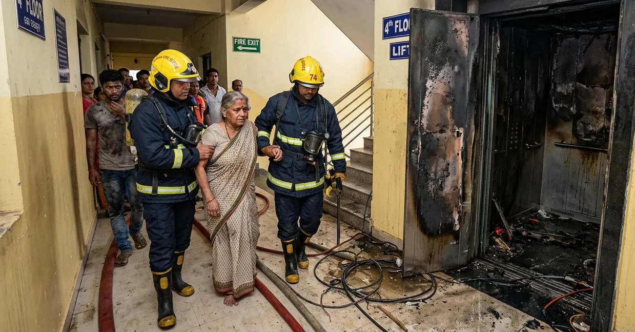 ଭୁବନେଶ୍ୱରର ଆପାର୍ଟମେଣ୍ଟ ଲିଫ୍ଟରେ ଆଗ୍ନିକାଣ୍ଡ: ଧୂଆଁରେ ଫସିଥିବା ଦୁଇ ଜଣଙ୍କୁ ଉଦ୍ଧାର