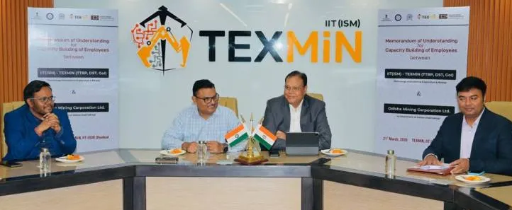ଓଏମସି ଓ IIT (ISM) ଧନବାଦର TEXMiN ମଧ୍ୟରେ ଏମଓଉ ସାଇନ୍; ଖଣି କ୍ଷେତ୍ରରେ କ୍ଷମତା ବୃଦ୍ଧି ଓ ନବୋନ୍ମେଷକୁ ଜୋର