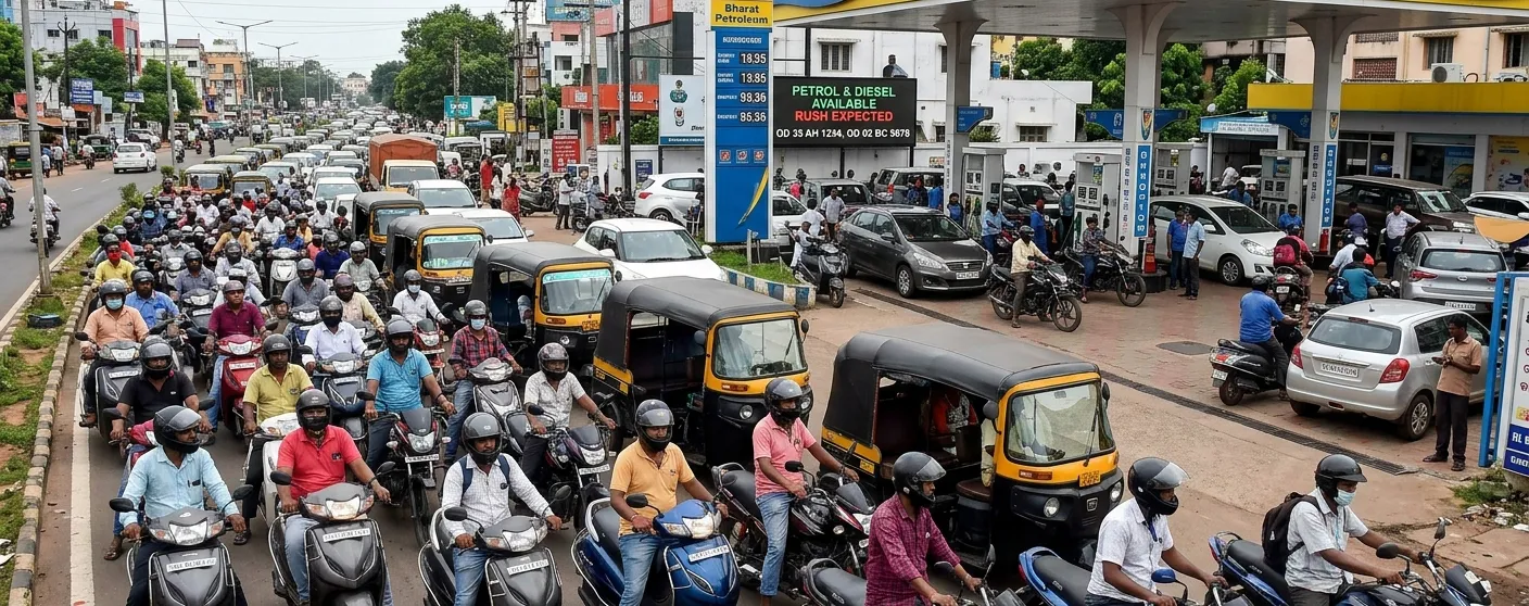 ତିନି ଦିନ ବ୍ୟାଙ୍କ ବନ୍ଦ: ଭୁବନେଶ୍ୱରରେ ପେଟ୍ରୋଲ୍ ଓ ଡିଜେଲ୍ ଅଭାବ ଆଶଙ୍କା