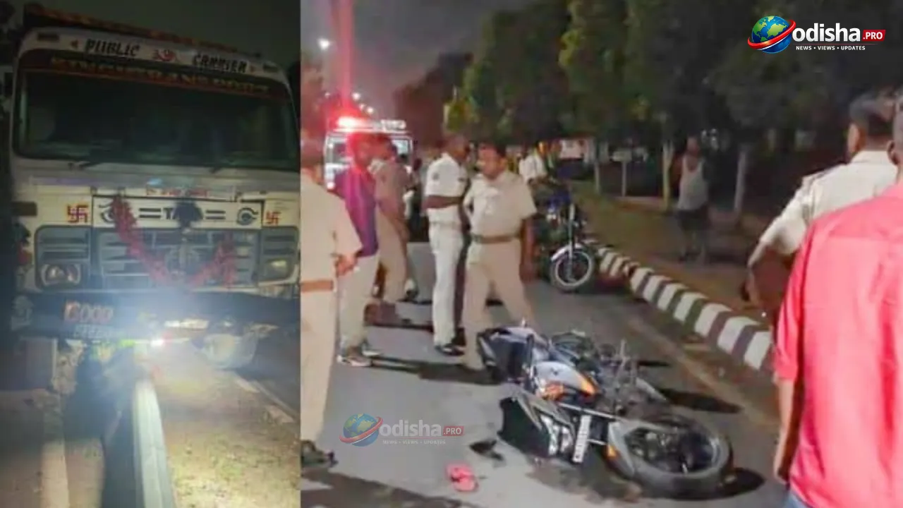 Three Killed After Sand-Laden Hyva Truck Hits Motorcycle in Bhubaneswar