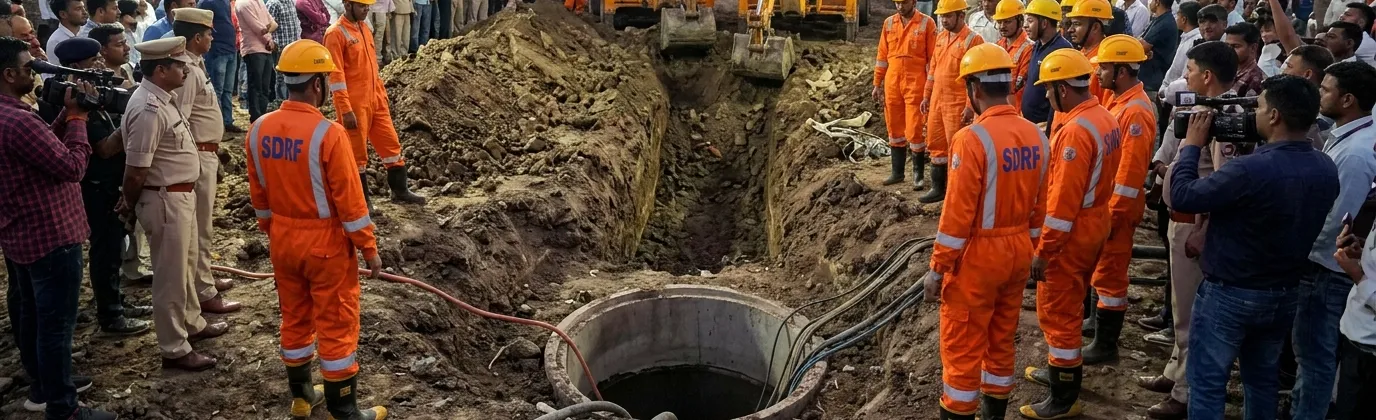 ଉଜ୍ଜୟିନରେ ବୋରୱେଲ୍‌ରେ ପଡ଼ିଲା ୩ ବର୍ଷର ଶିଶୁ; ଉଦ୍ଧାର କାର୍ଯ୍ୟ ଜୋରଦାର