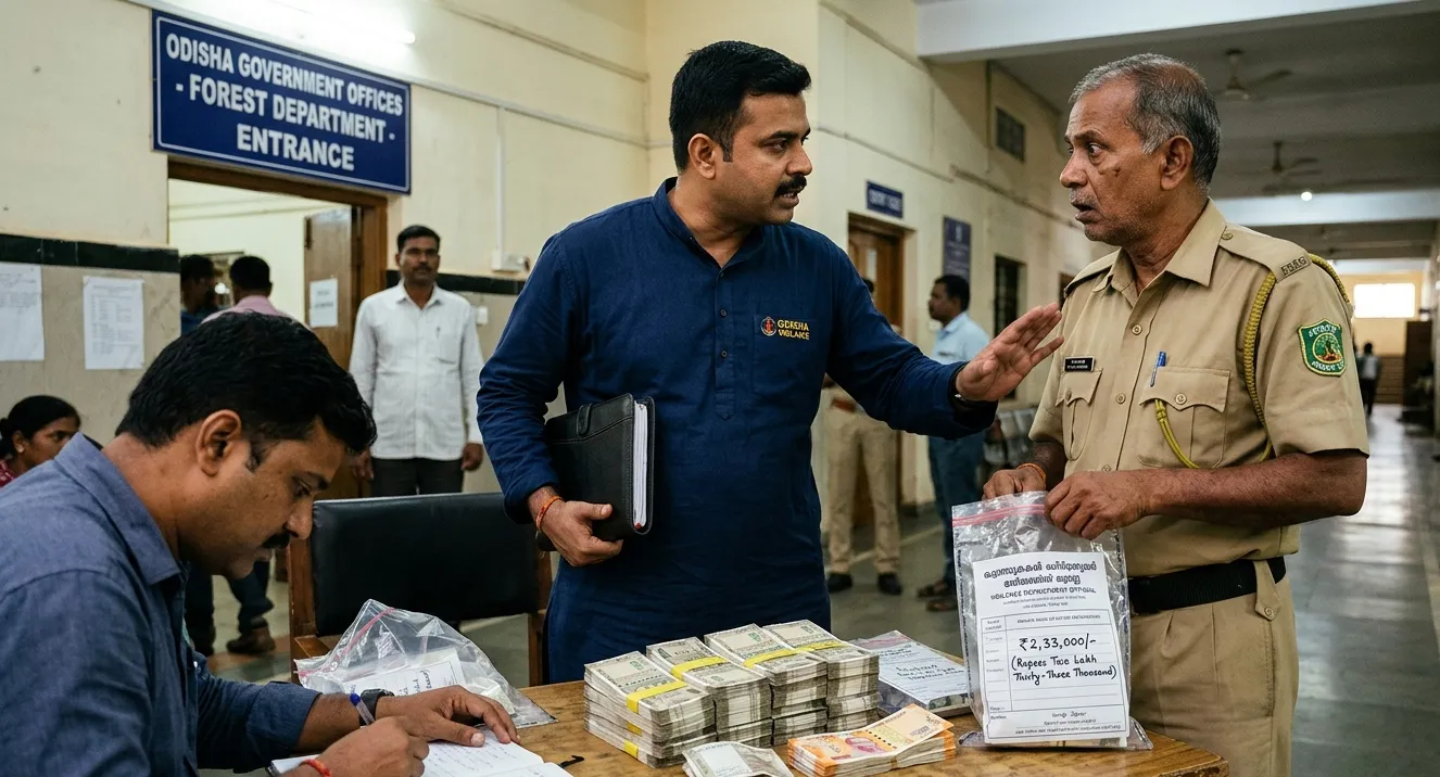 ରାୟଗଡା ଫରେଷ୍ଟ ରେଞ୍ଜ ଅଫିସରଙ୍କୁ ଧରିଲା ଭିଜିଲାନ୍ସ, ₹2.33 ଲକ୍ଷ ଟଙ୍କା ଜବତ
