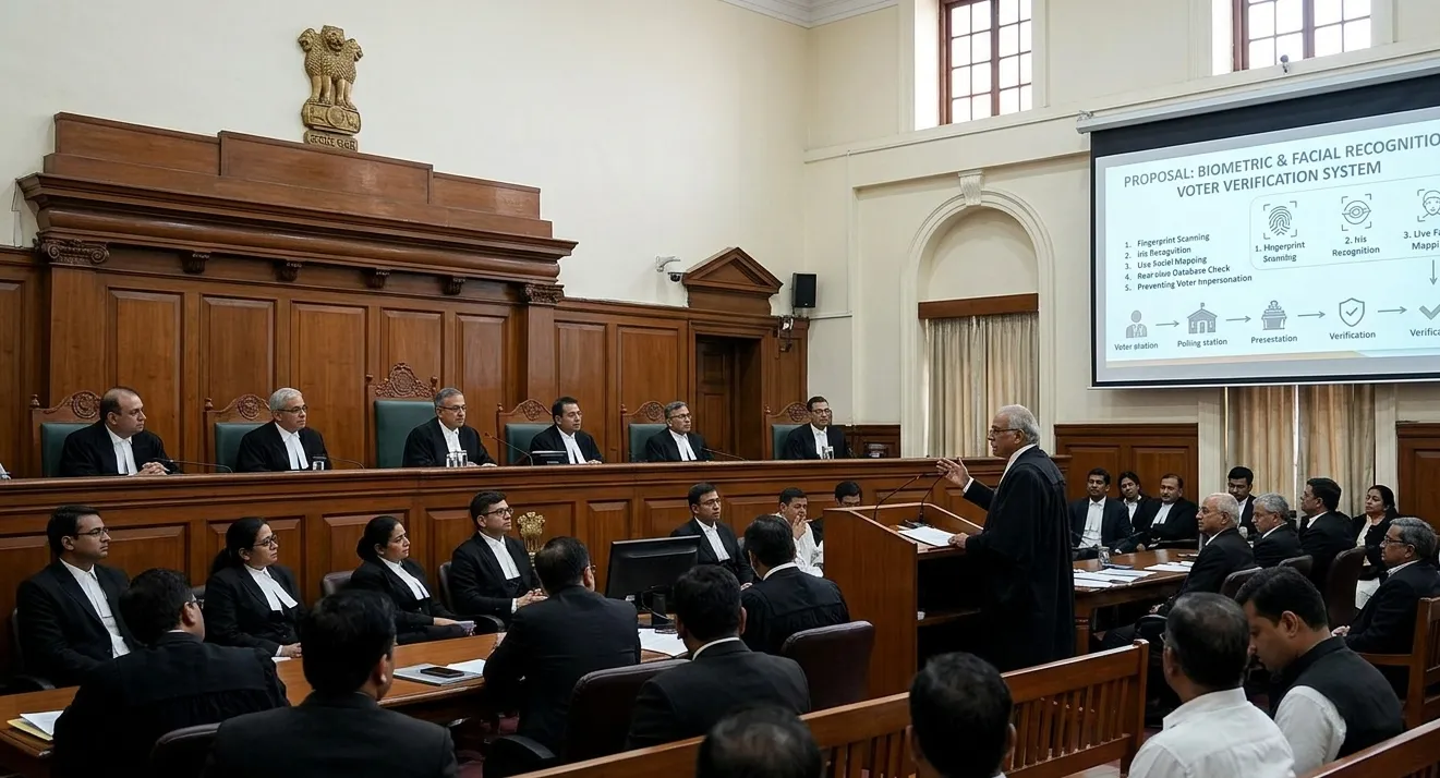 ଭୋଟିଂରେ ବାୟୋମେଟ୍ରିକ୍ ଓ ଫେସ୍ ରିକଗ୍ନିସନ୍ ବ୍ୟବସ୍ଥା ନେଇ ସୁପ୍ରିମକୋର୍ଟର ଗୁରୁତ୍ୱପୂର୍ଣ୍ଣ ଶୁଣାଣି