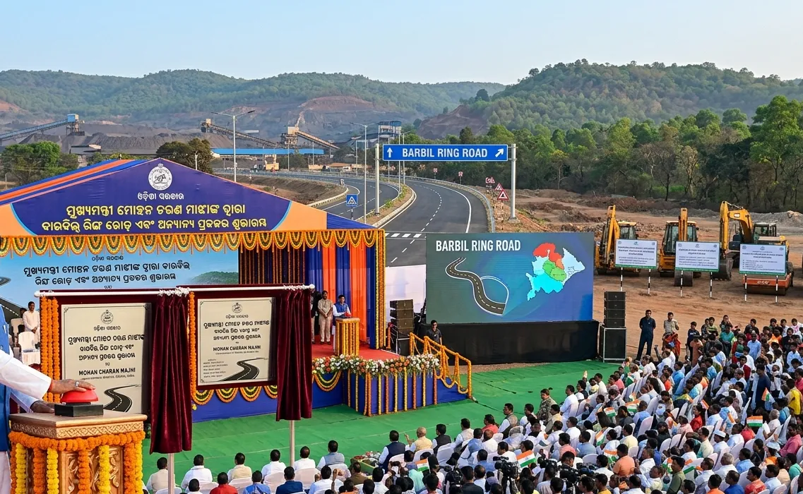 କେନ୍ଦୁଝରରେ ବଡ଼ ଉନ୍ନୟନ ଘୋଷଣା: ₹356 କୋଟିର ପ୍ରକଳ୍ପ ଉଦ୍ଘାଟନ ଓ ଶିଳାନ୍ୟାସ, ବାରବିଲ୍ ରିଙ୍ଗ୍ ରୋଡ୍ ଉପରେ ଜୋର