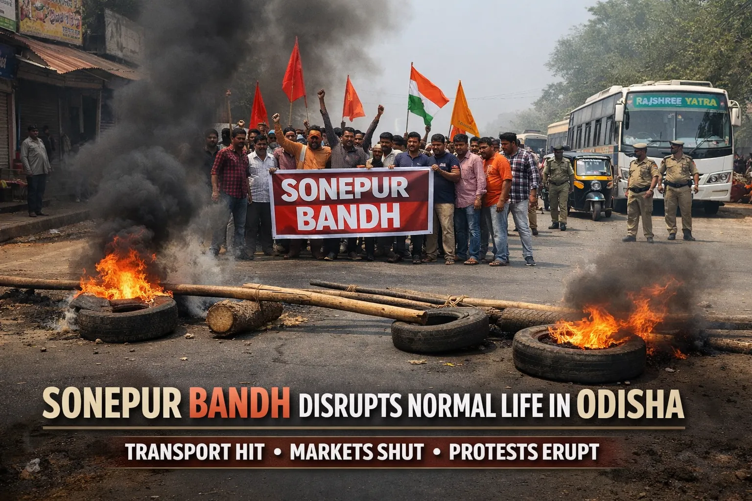 ସୋନେପୁର ବନ୍ଦ: ପ୍ରତିବାଦରେ ସାଧାରଣ ଜୀବନ ଅସ୍ଥିର