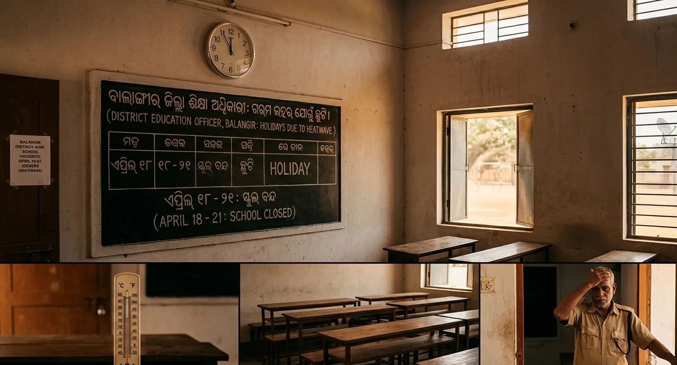 ଭୟଙ୍କର ତାତି! ବଲାଙ୍ଗୀରରେ ୧୮ରୁ ୨୧ ଏପ୍ରିଲ ପର୍ଯ୍ୟନ୍ତ ସ୍କୁଲ ଛୁଟି ଘୋଷଣା