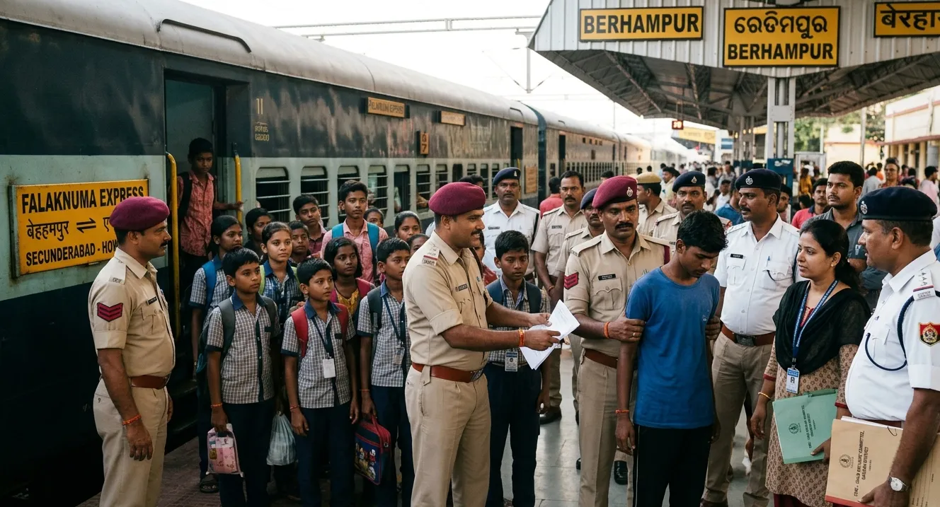 ବ୍ରହ୍ମପୁର ରେଳଷ୍ଟେସନରେ ଫାଲକନୁମା ଏକ୍ସପ୍ରେସରୁ ୩୪ ଛାତ୍ରଛାତ୍ରୀ ଉଦ୍ଧାର, ୨ ଯୁବକ ଅଟକ