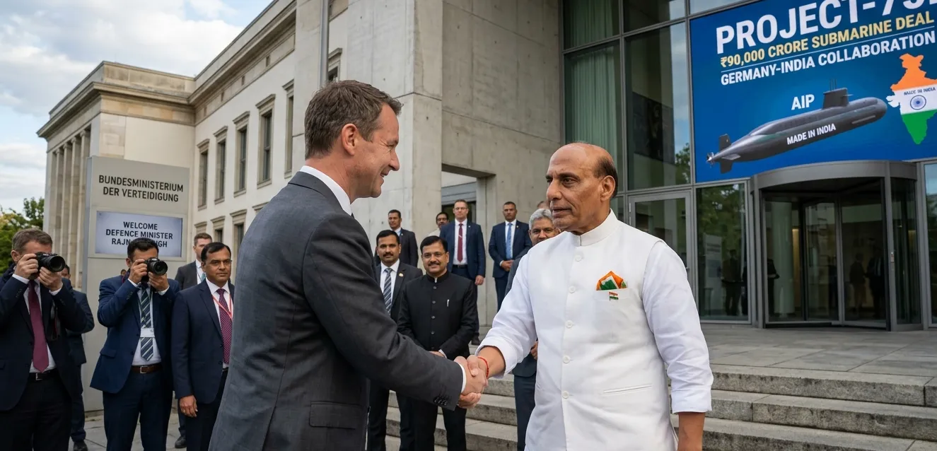 ୯୦ ହଜାର କୋଟିର Project-75I ସବମେରିନ୍ ଡିଲ୍: ଜର୍ମାନୀ ଗଲେ ପ୍ରତିରକ୍ଷା ମନ୍ତ୍ରୀ ରାଜନାଥ ସିଂହ, ଭାରତରେ ତିଆରି ହେବ ୬ ଆଧୁନିକ ସବମେରିନ୍