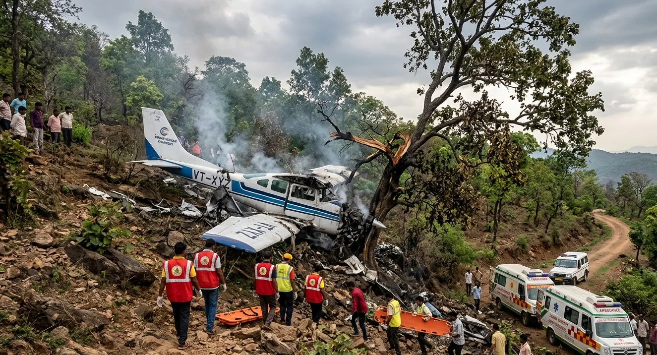 ଛତିଶଗଡ଼ର ଜଶପୁରରେ ବିମାନ ଦୁର୍ଘଟଣା: ଆରା ହିଲ୍‌ରେ ଧକ୍କା ଲାଗି ଭାଙ୍ଗିପଡ଼ିଲା ଚାର୍ଟାର୍ଡ ବିମାନ, ଦୁଇ ପାଇଲଟ୍‌ ମୃତ