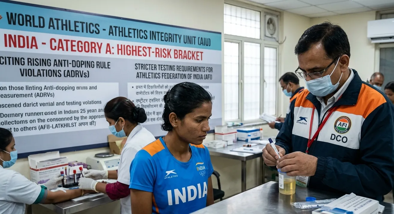 ଡୋପିଂ ମାମଲାରେ ଭାରତକୁ ସର୍ବାଧିକ ଜୋଖିମ ଶ୍ରେଣୀ ‘Category A’ରେ ରଖିଲା AIU, AFI ଉପରେ ବଢ଼ିଲା ଚାପ