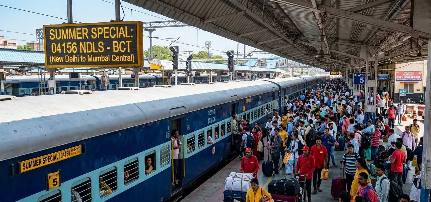ଗ୍ରୀଷ୍ମକାଳୀନ ଭିଡ଼ ହାତଲାଇବାକୁ ଭାରତୀୟ ରେଳର ବଡ଼ ପଦକ୍ଷେପ: ୧୮,୨୬୨ ବିଶେଷ ଟ୍ରେନ୍ ଚଳାଚଳ