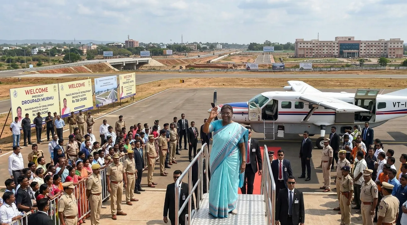 ରାଉରକେଲାରେ ରାଷ୍ଟ୍ରପତି ଦ୍ରୌପଦୀ ମୁର୍ମୁ: ୧୫୮ କୋଟିର ପ୍ରକଳ୍ପ ଲୋକାର୍ପଣ, ୪୫ ପ୍ଲାଟୁନ୍‌ ଫୋର୍ସ ସହ କଡା ସୁରକ୍ଷା ବ୍ୟବସ୍ଥା