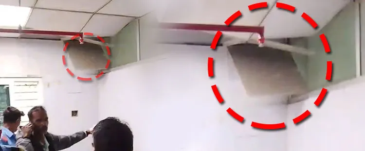 କଟକ SCB ମେଡିକାଲରେ ଛାଦ ଧସିଲା; ICU ଅଗ୍ନିକାଣ୍ଡ ପରେ ପୁନି ସୁରକ୍ଷା ନେଇ ଚିନ୍ତା ବଢ଼ିଲା