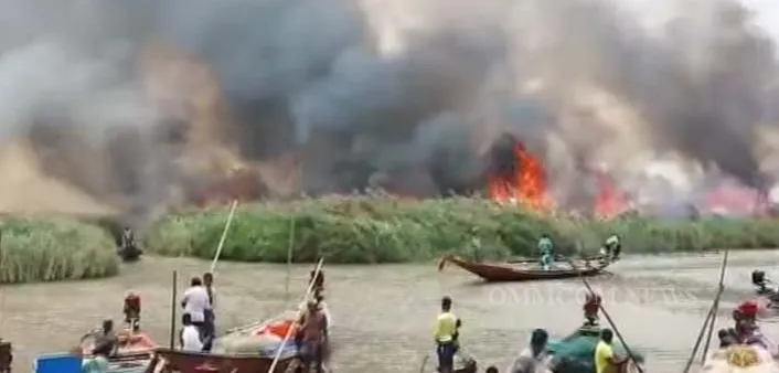 ଚିଲିକା ନଳବଣରେ ୩ ଦିନର ଅଗ୍ନିକାଣ୍ଡ ନିୟନ୍ତ୍ରଣରେ, ବନ୍ୟଜୀବ ସୁରକ୍ଷା ନେଇ ଚିନ୍ତା