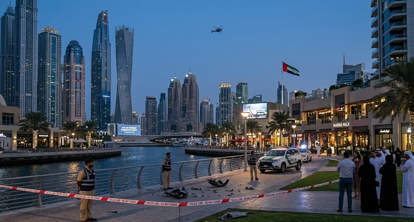 Dubai Marina ନିକଟରେ debris ପଡ଼ି ଆତଙ୍କ, UAE defence system ରେ ବଡ଼ ଦୁର୍ଘଟଣା ଟଳିଲା