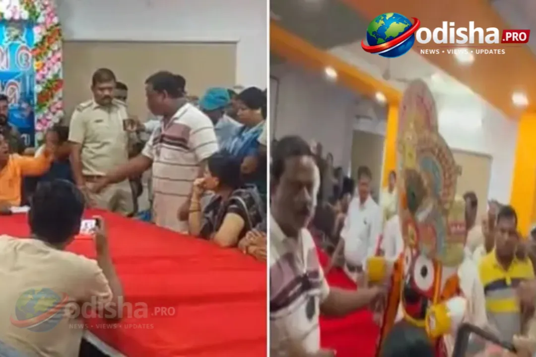 ଗଞ୍ଜାମରେ ଭତ୍ତା ବଣ୍ଟନକୁ ନେଇ MLA–କାଉନ୍ସିଲର ବିବାଦରେ ଶ୍ରୀଜଗନ୍ନାଥଙ୍କ ମୂର୍ତ୍ତିକୁ ଟାଣିଲେ