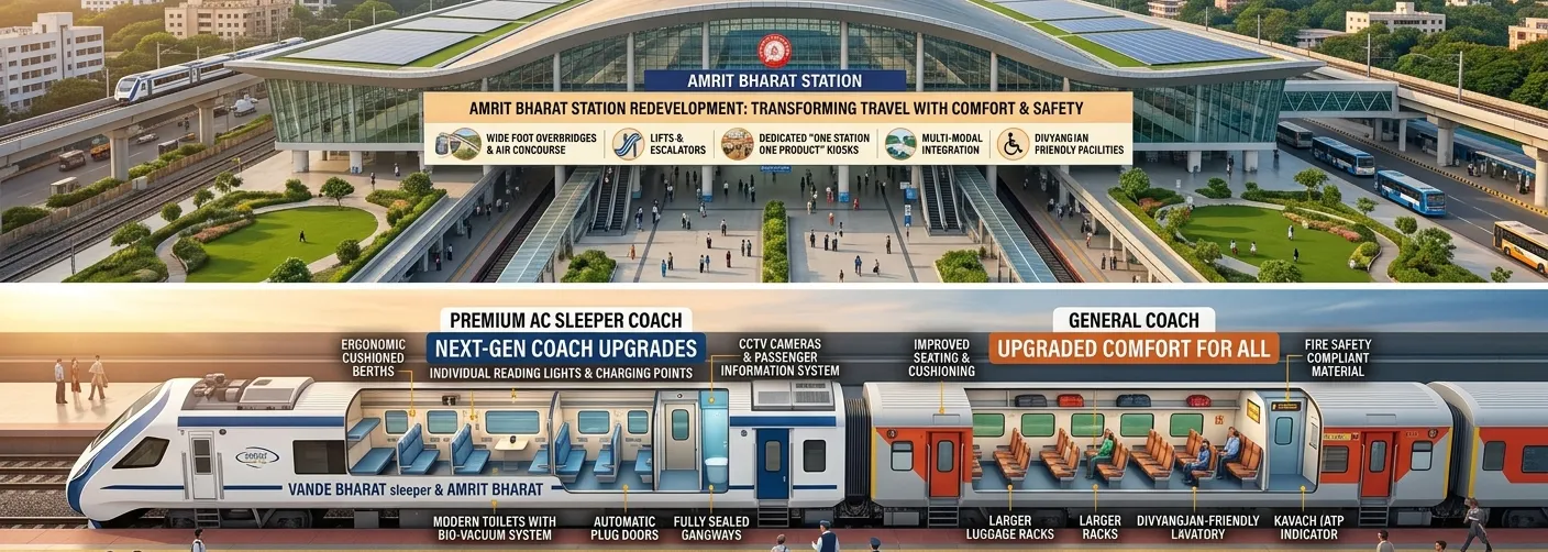 ଯାତ୍ରୀ ସୁବିଧା ଓ ସୁରକ୍ଷା ବୃଦ୍ଧି ପାଇଁ ନୂତନ ପିଢିର କୋଚ୍ ଅପଗ୍ରେଡ୍ ଆରମ୍ଭ କଲା ଭାରତୀୟ ରେଲୱେ