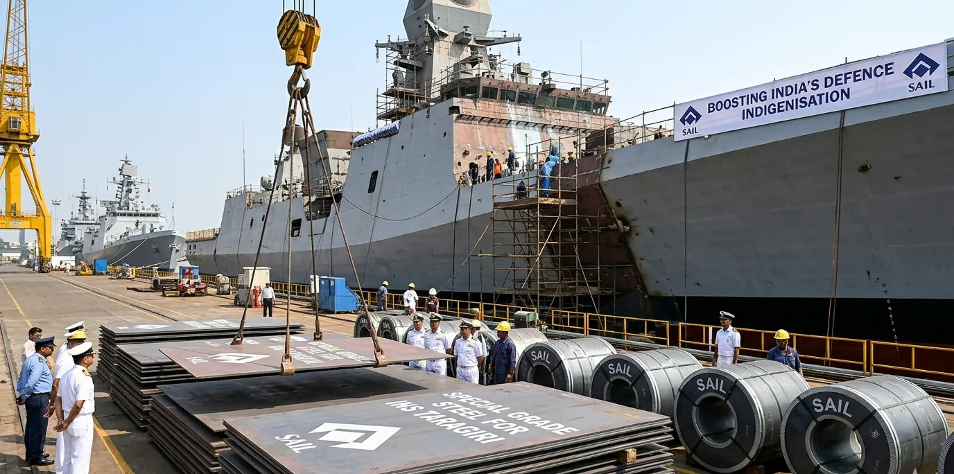 SAIL ଦ୍ୱାରା ଯୋଗାଣ ଦେଶୀୟ ବିଶେଷ ଇସ୍ପାତରେ ଶକ୍ତିଶାଳୀ ହେଲା INS Taragiri ଯୁଦ୍ଧଜାହାଜ