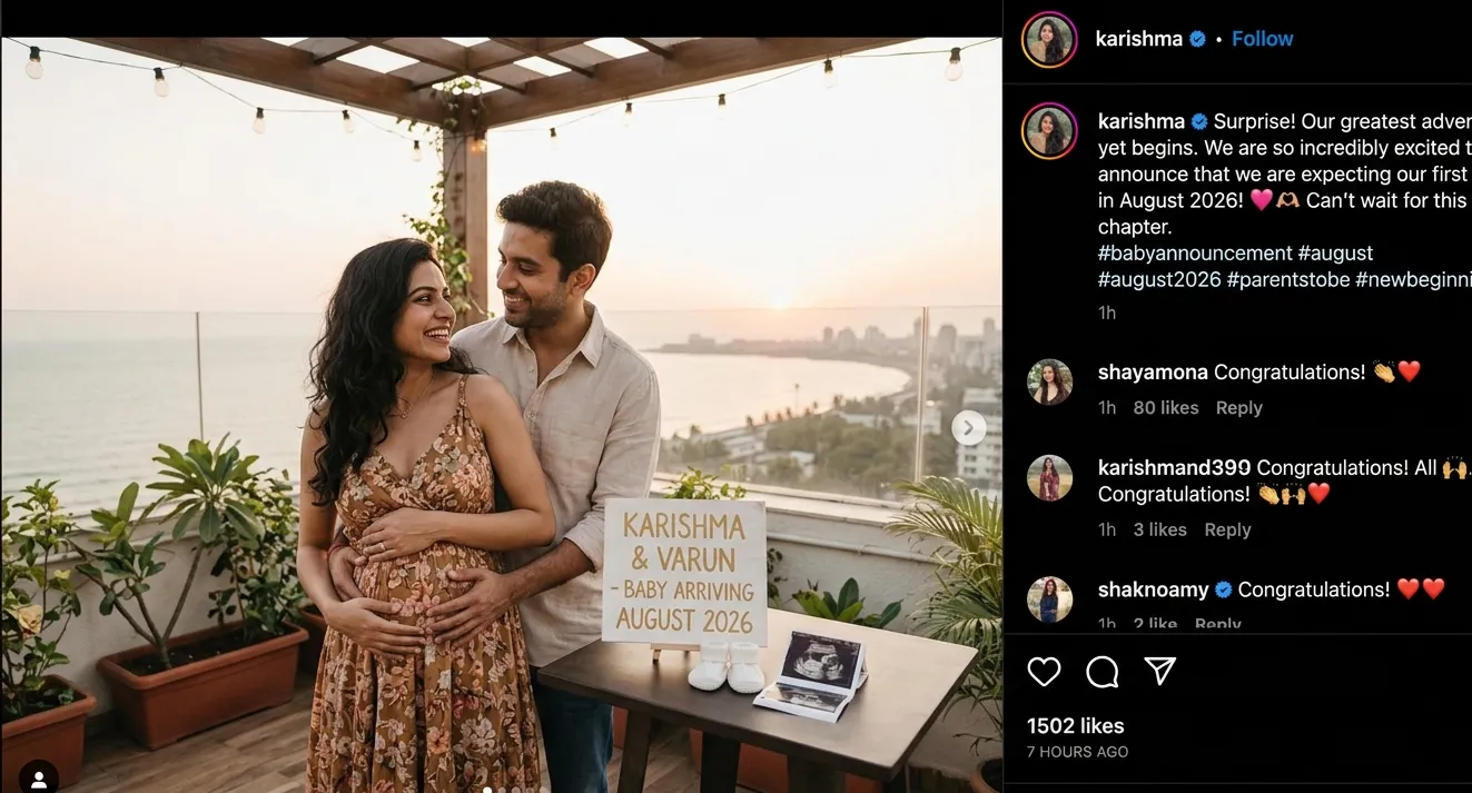 Karishma ଓ Varun ଙ୍କ ଖୁସିଖବର: August 2026 ରେ ଆସୁଛି ନୂଆ ଅତିଥି