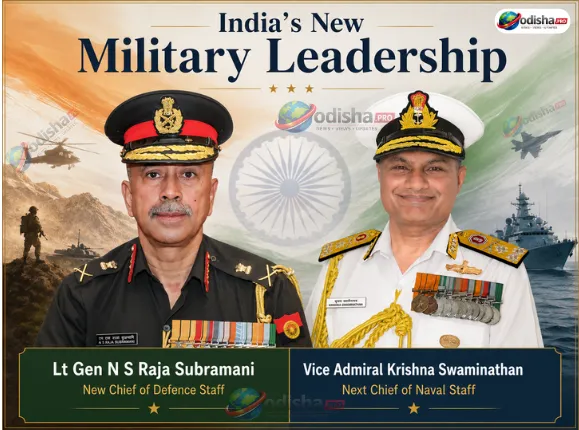 ଭାରତର ନୂଆ Chief of Defence Staff ନିଯୁକ୍ତ: ଜେନେରାଲ୍ ଅନିଲ ଚୌହାନଙ୍କ ସ୍ଥାନ ନେବେ ଲେଫ୍ଟେନାଣ୍ଟ ଜେନେରାଲ୍ ଏନ୍ ଏସ୍ ରାଜା ସୁବ୍ରମଣି