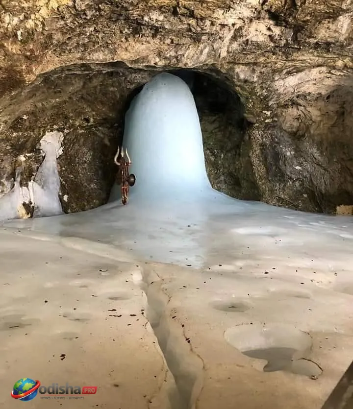 ଅଧିକ ଗରମରେ ଦ୍ରୁତ ତରଳୁଛି ଅମରନାଥ ହିମଲିଙ୍ଗ, ଶ୍ରଦ୍ଧାଳୁ ଓ ପ୍ରଶାସନଙ୍କ ଚିନ୍ତା ବଢ଼ିଲା