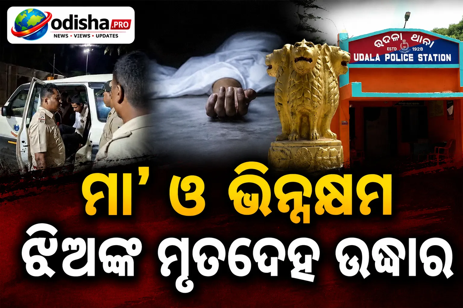 ମୟୂରଭଞ୍ଜରେ ରହସ୍ୟମୟ ପରିସ୍ଥିତିରେ ମା' ଓ ଭିନ୍ନକ୍ଷମ ଝିଅଙ୍କ ମୃତଦେହ ଉଦ୍ଧାର
