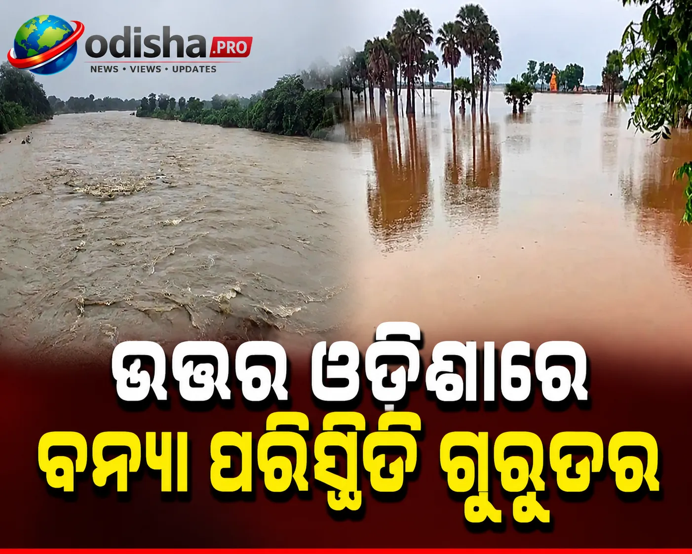 ଉତ୍ତର ଓଡ଼ିଶାରେ ବନ୍ୟା ପରିସ୍ଥିତି ଗୁରୁତର: ବୈତରଣୀ, ସାଳନ୍ଦୀ ଓ ଜଳକା ନଦୀ ବିପଦ ସଙ୍କେତ ଉପରେ