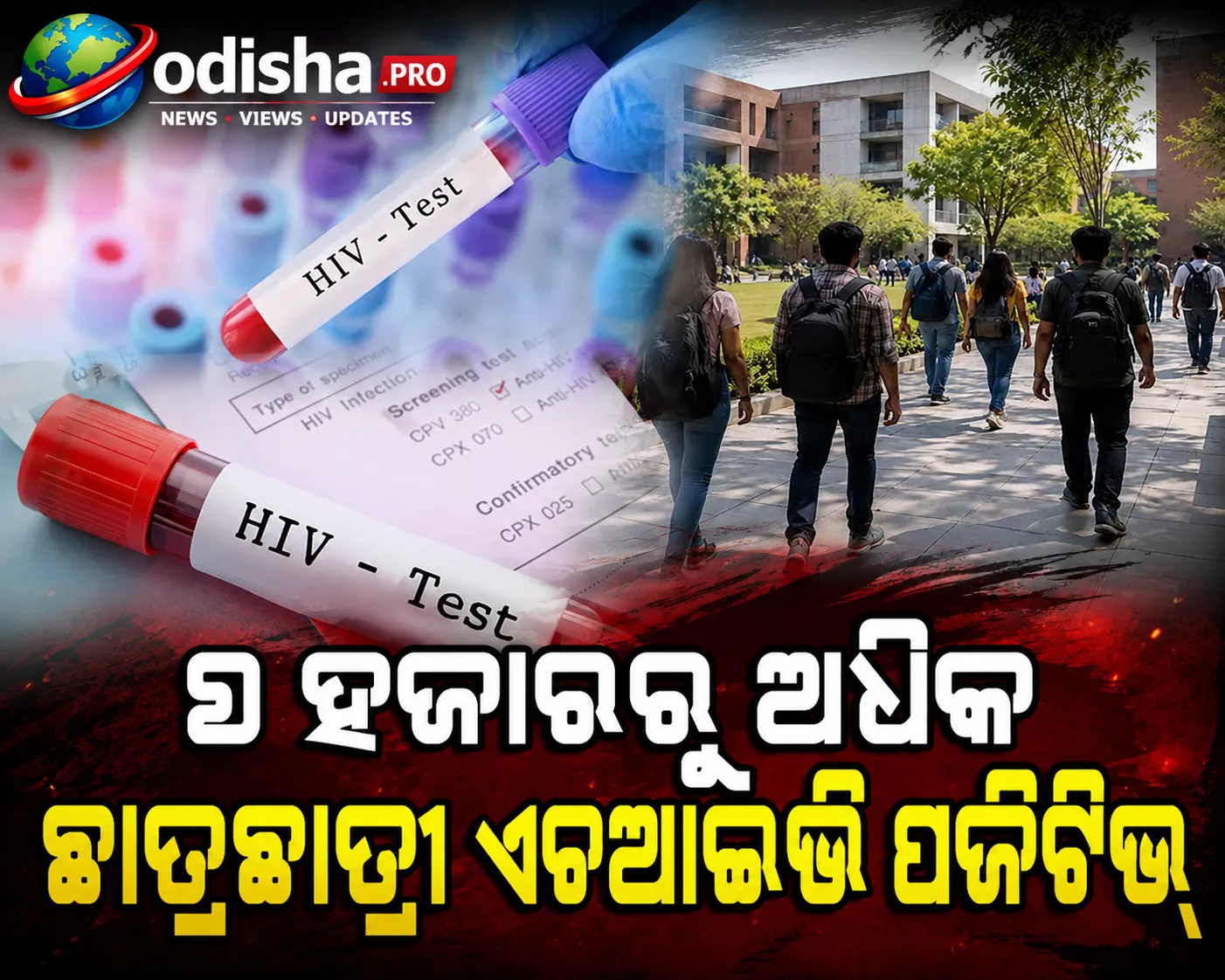କର୍ଣ୍ଣାଟକରେ ଚିନ୍ତାଜନକ ସ୍ଥିତି: ୭ ହଜାରରୁ ଅଧିକ ଛାତ୍ରଛାତ୍ରୀ ଏଚଆଇଭି ପଜିଟିଭ୍, କଲେଜରେ ସ୍କ୍ରିନିଂ କ୍ୟାମ୍ପ ପାଇଁ ନିର୍ଦ୍ଦେଶ