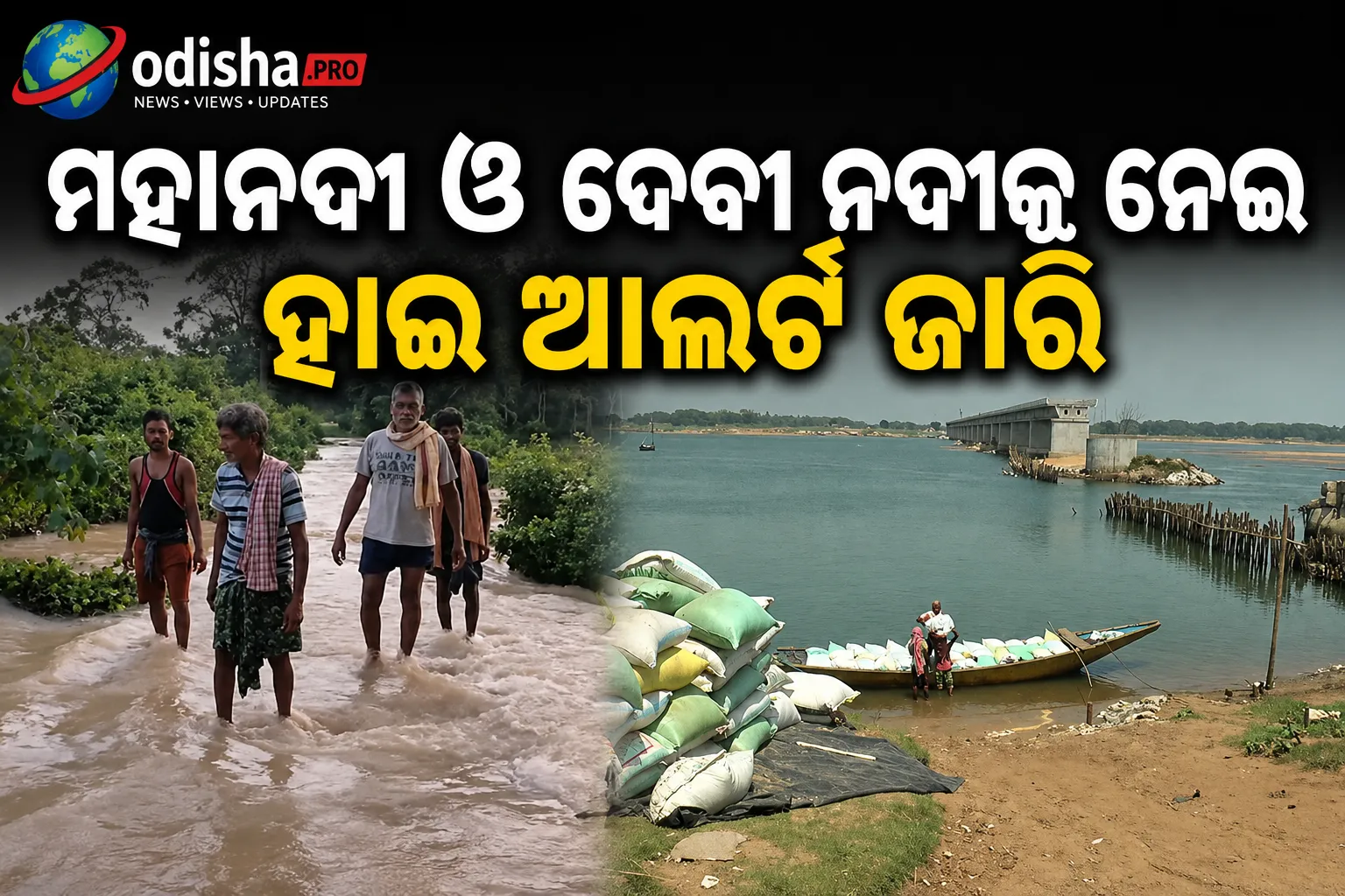 ଜଗତସିଂହପୁରରେ ବନ୍ୟା ଆଶଙ୍କା: ମହାନଦୀ ଓ ଦେବୀ ନଦୀକୁ ନେଇ ହାଇ ଆଲର୍ଟ ଜାରି