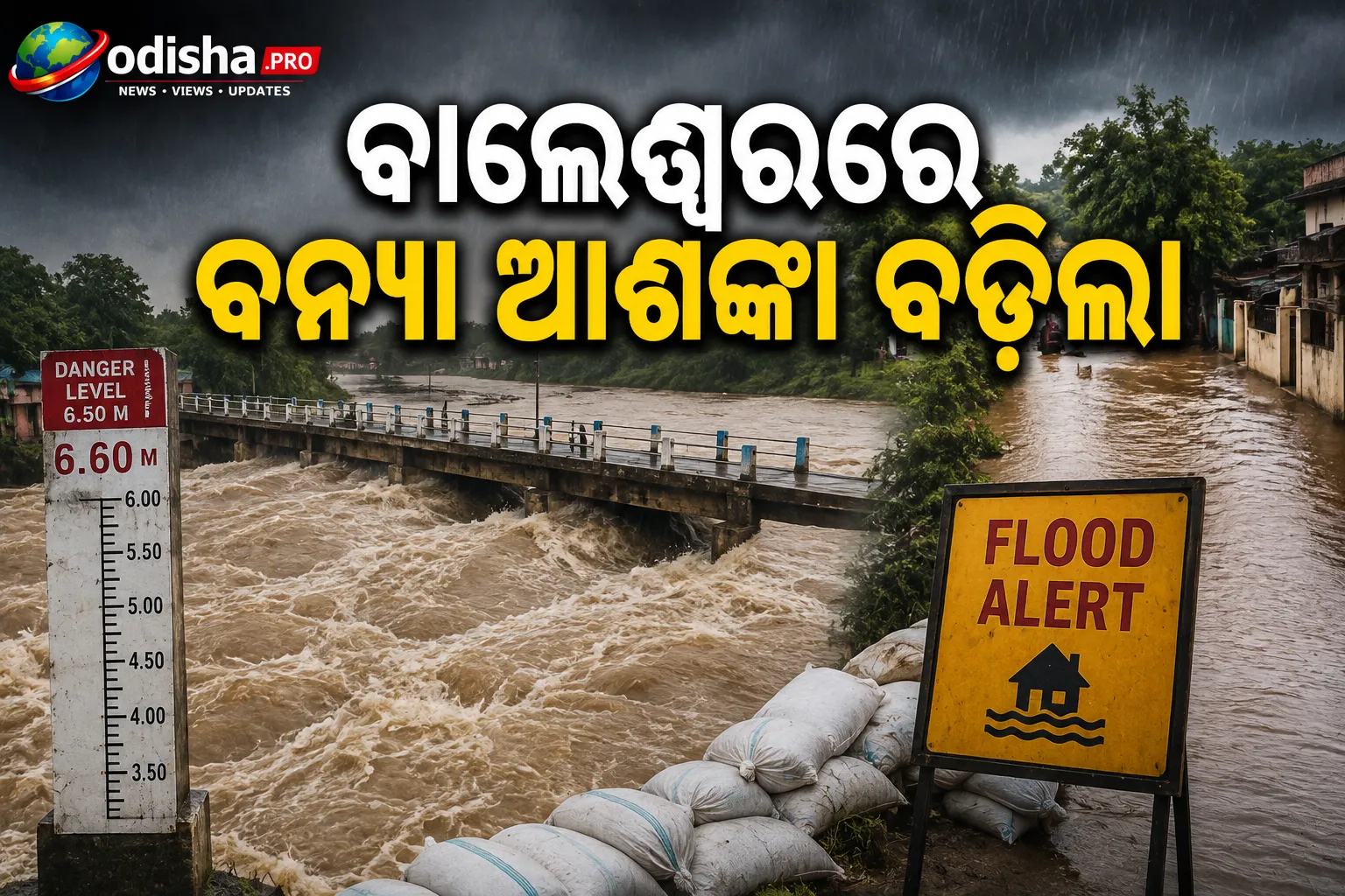 ବାଲେଶ୍ୱରରେ ବନ୍ୟା ଆଶଙ୍କା ବଢ଼ିଲା: ବିପଦସଙ୍କେତ ଉପରେ ଜଳକା ନଦୀ