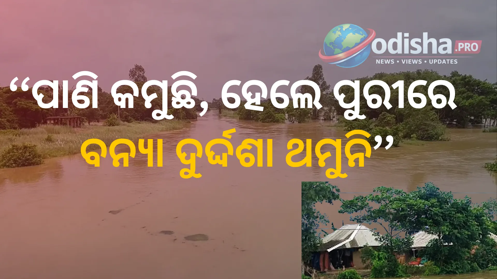 ପାଣି କମୁଛି, ହେଲେ ପୁରୀରେ ବନ୍ୟା ଦୁର୍ଦ୍ଦଶା ଥମୁନି: ୩୦ରୁ ଅଧିକ ଗାଁ ଜଳବନ୍ଦୀ, ବୁଡ଼ିଛି ହଜାର ହଜାର ହେକ୍ଟର ଚାଷଜମି